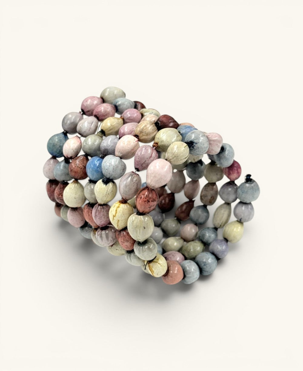 Colorful Job’s Tears Multi-Wrap Memory Bracelet