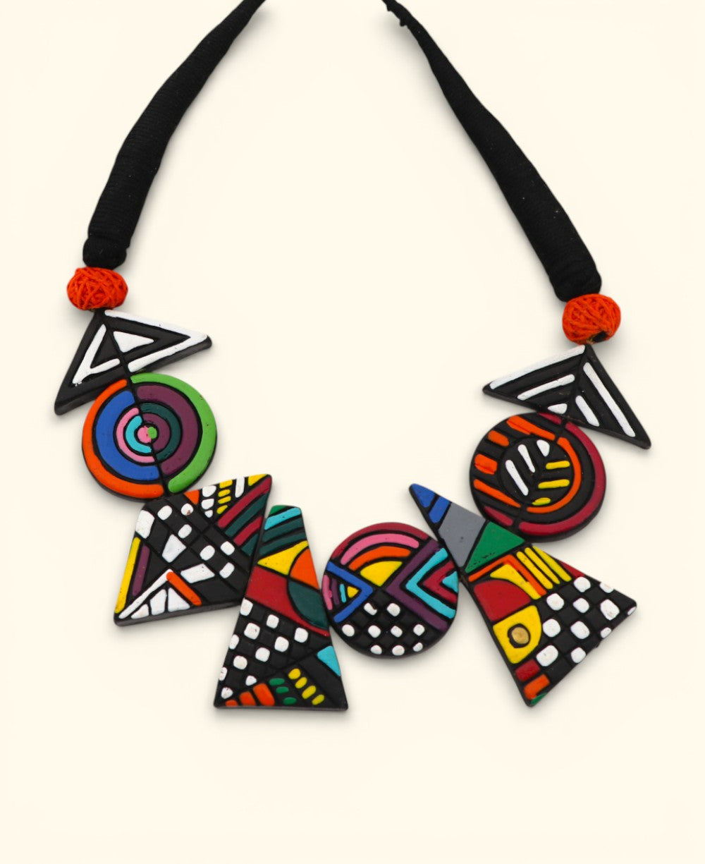 Clay Geometric Necklace