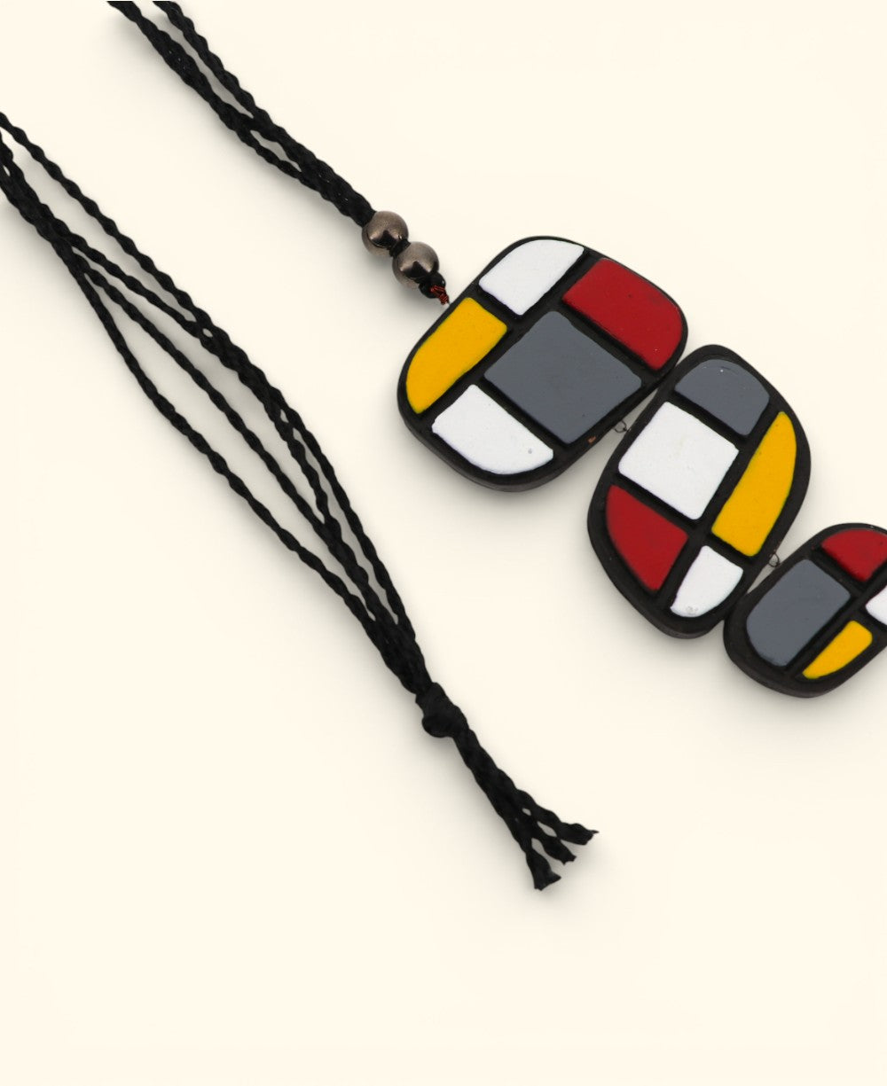 Boho Pastel Clay Necklace