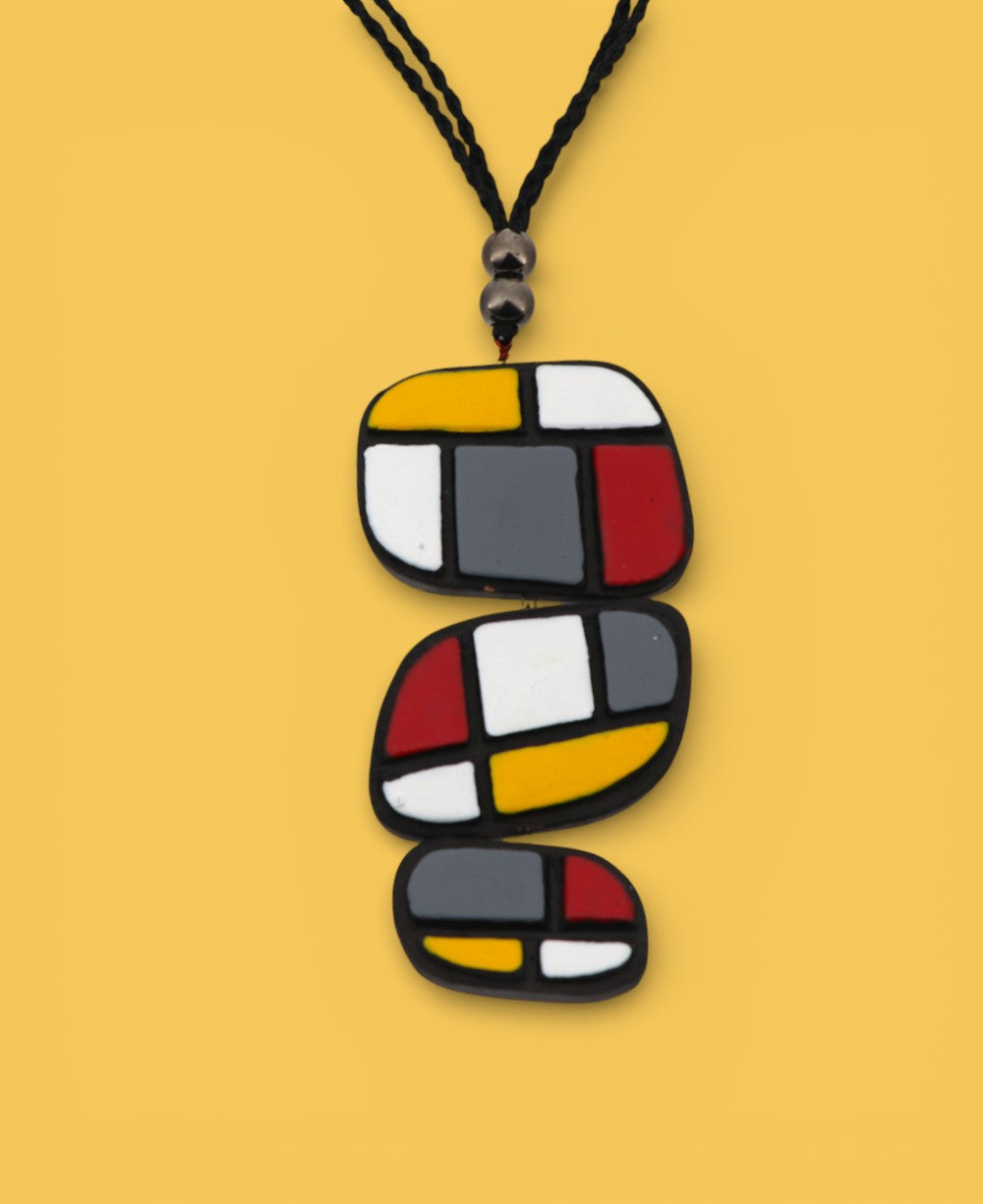 Boho Pastel Clay Necklace