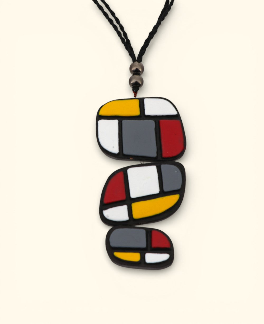 Boho Pastel Clay Necklace