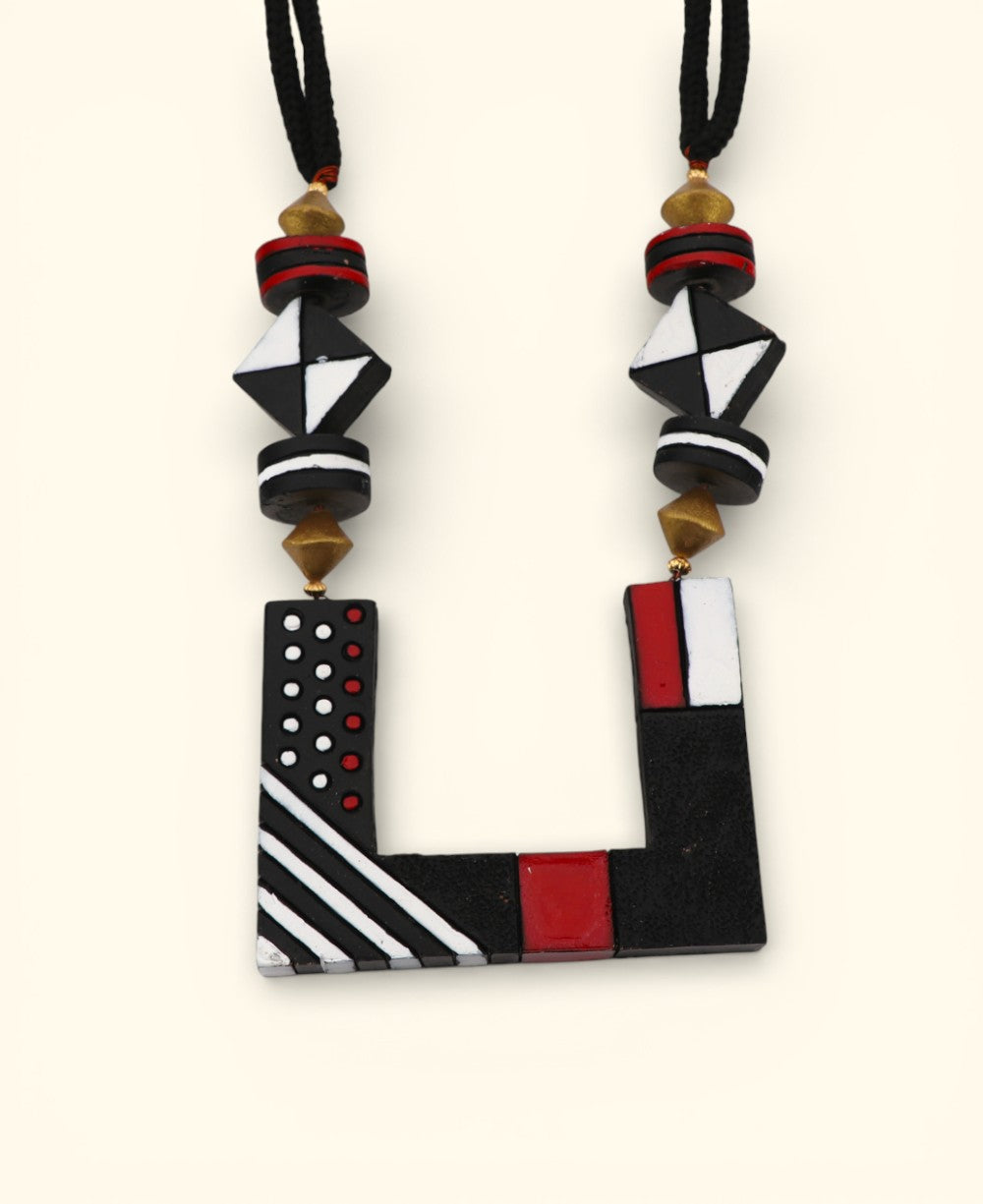 Modern Clay Statement Necklace