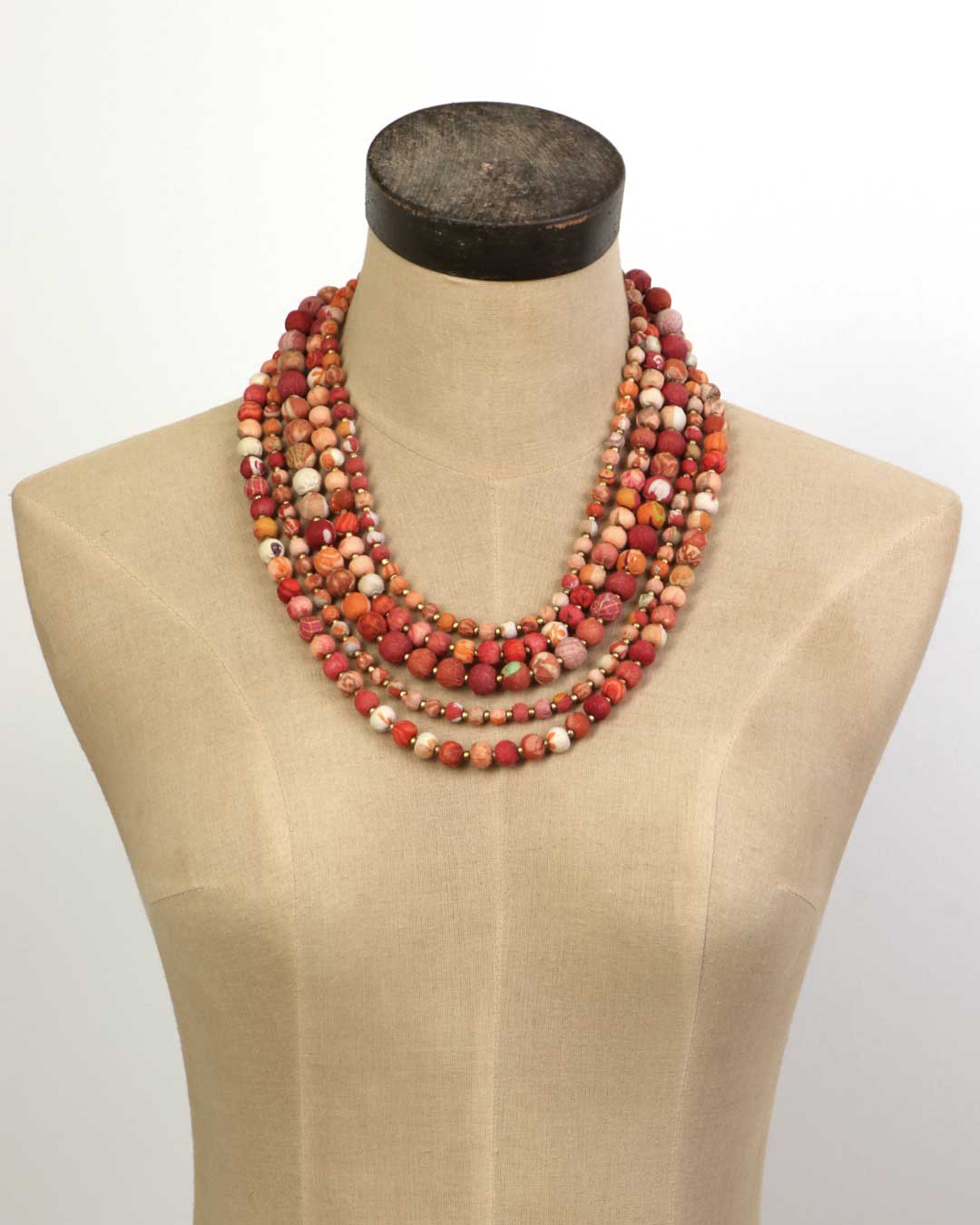 Kantha Five-Strand Layered Necklace