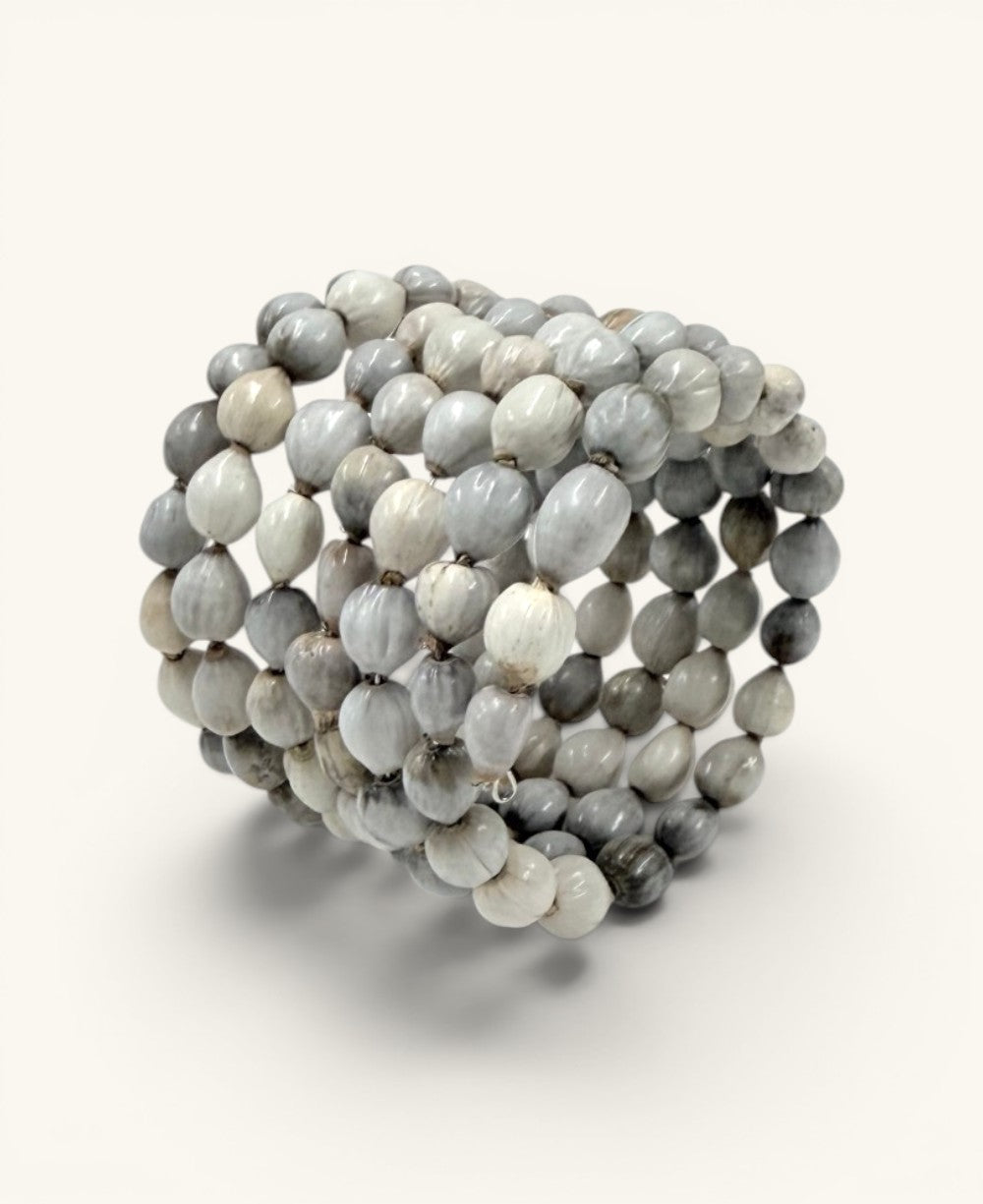 Natural Job’s Tears Multi-Wrap Memory Bracelet