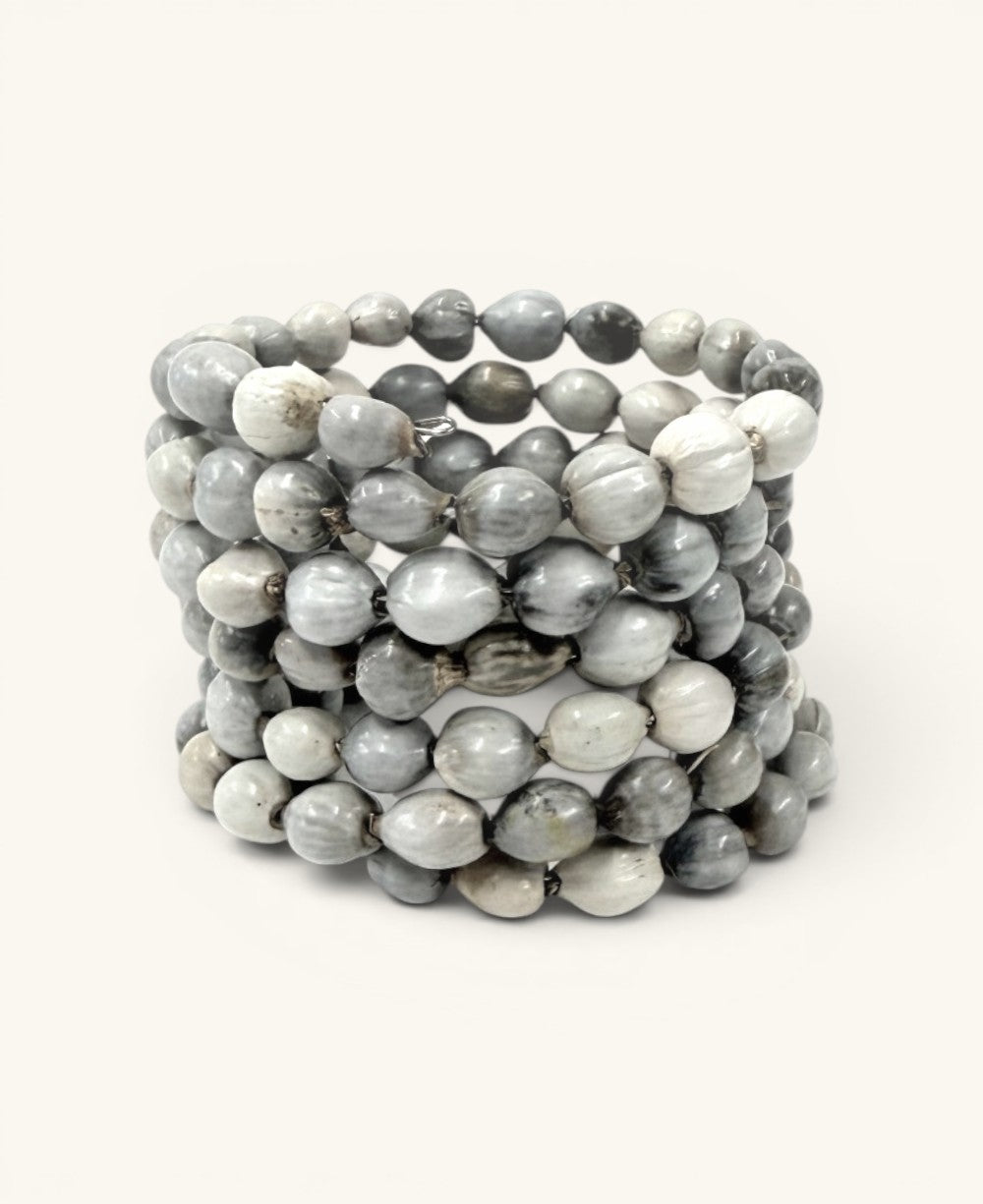 Natural Job’s Tears Multi-Wrap Memory Bracelet