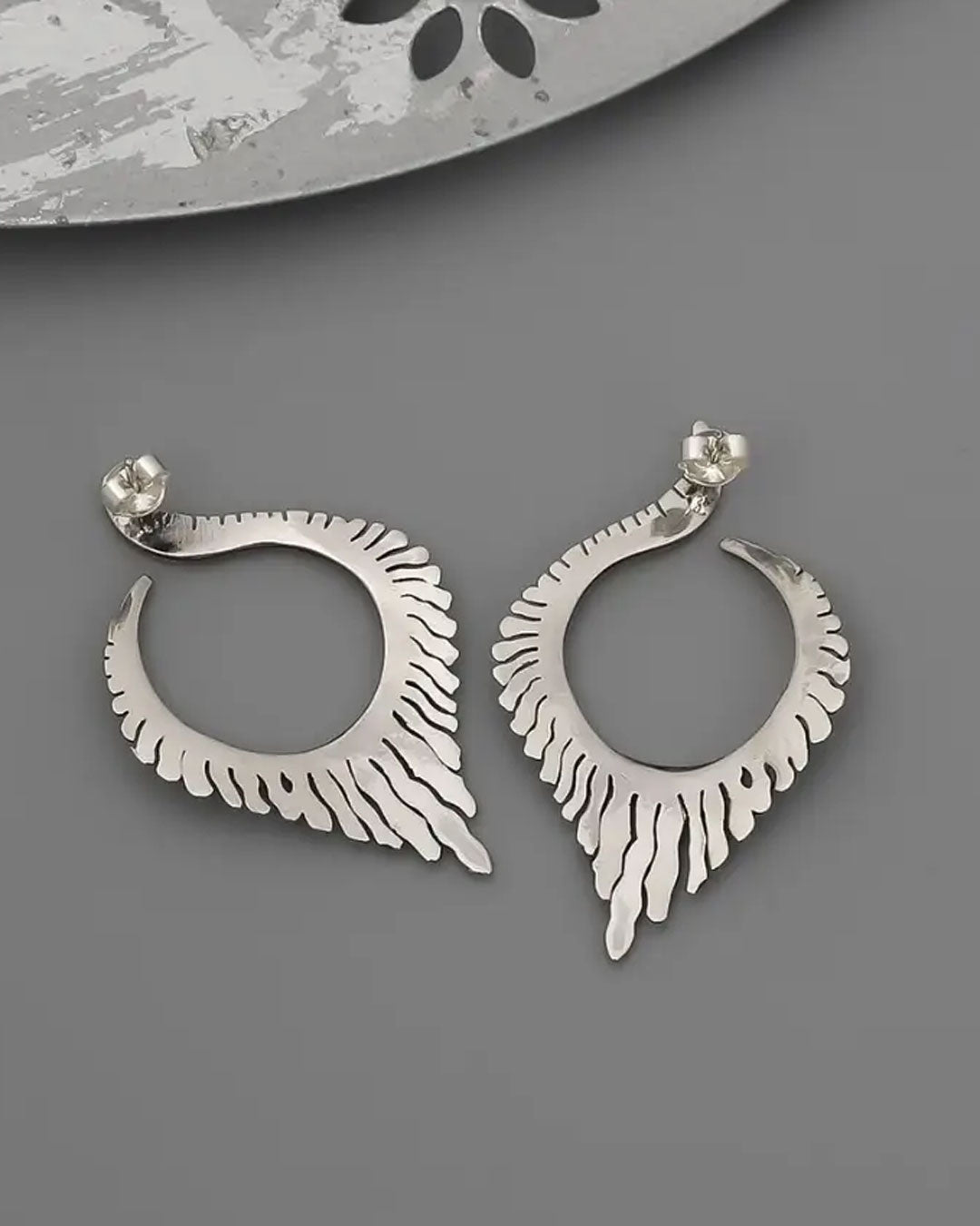 Handcrafted silver and gold plated earrings