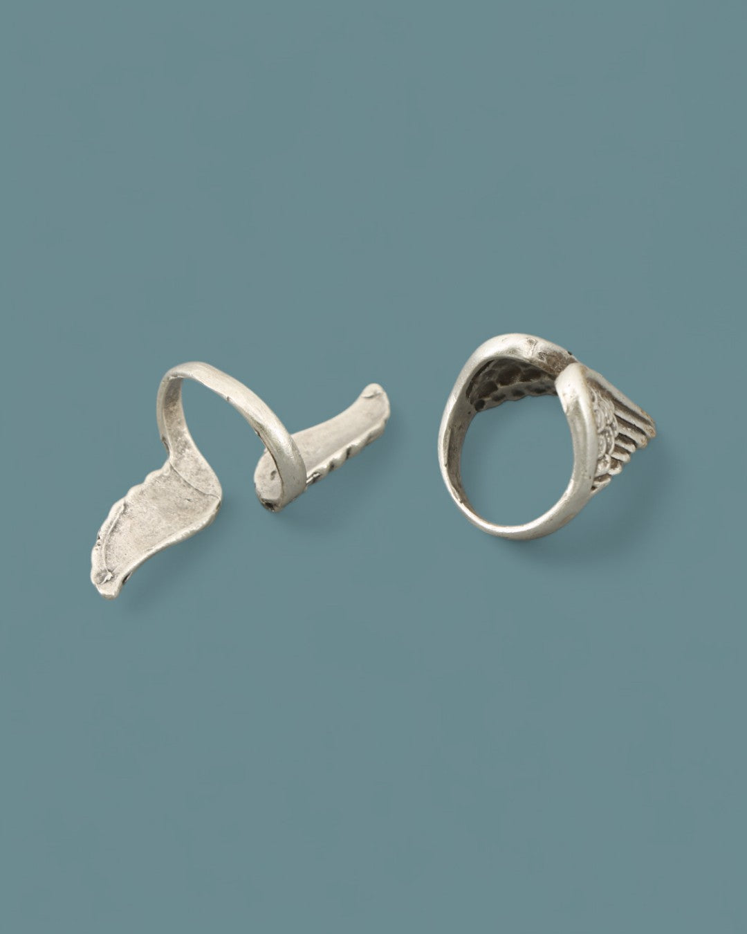 Boho festival angel wing rings