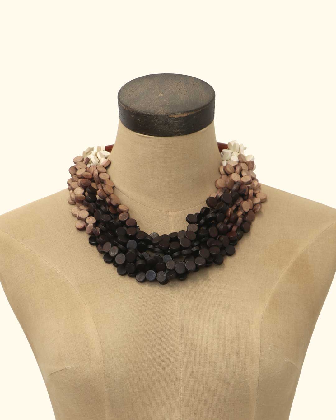 Twisted Multi-Strand Warm Tones Necklace