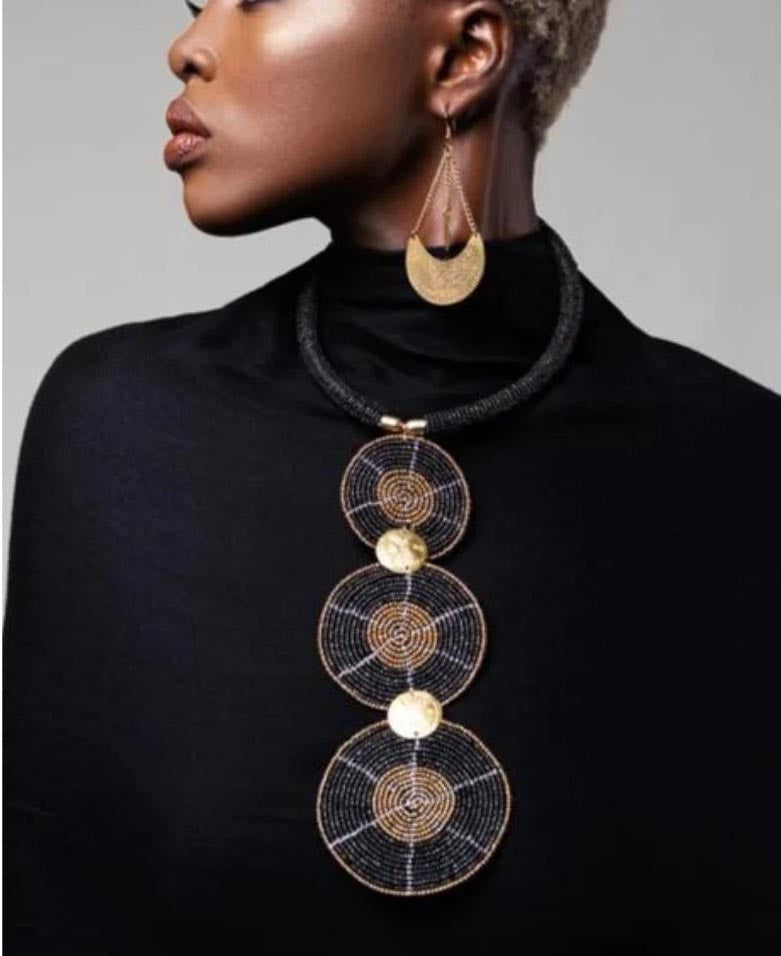 Kenyan Hand-Beaded Statement Necklace