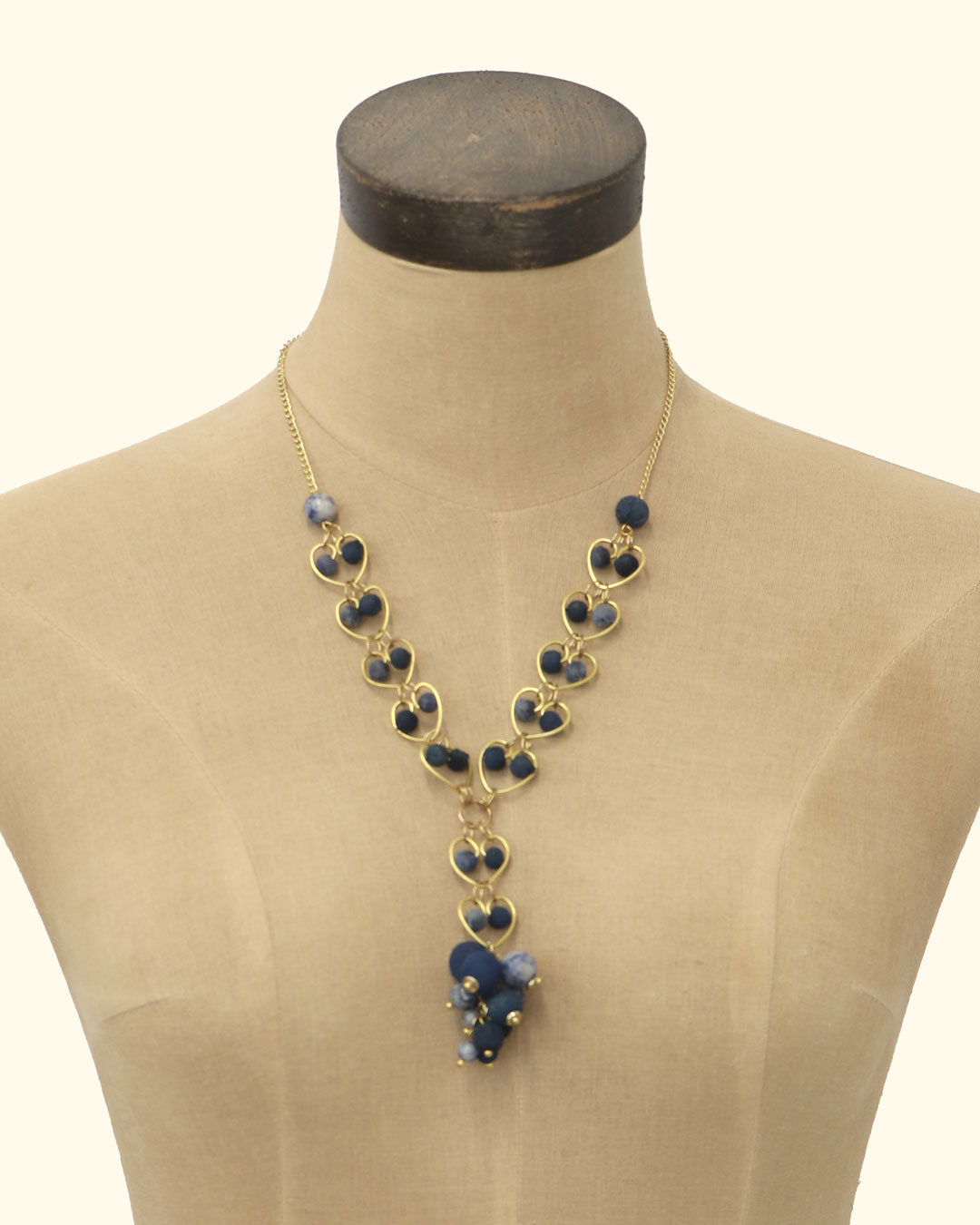 Indigo Heart Link Necklace