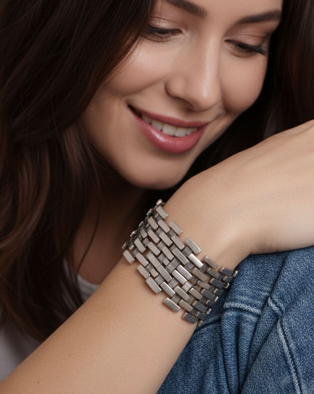 Sculptural Wide Metal Cuff