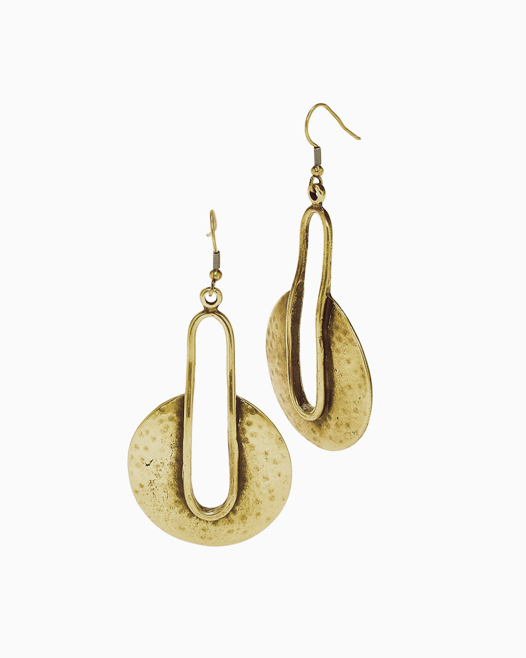 Bronze Loop Geometric Earrings