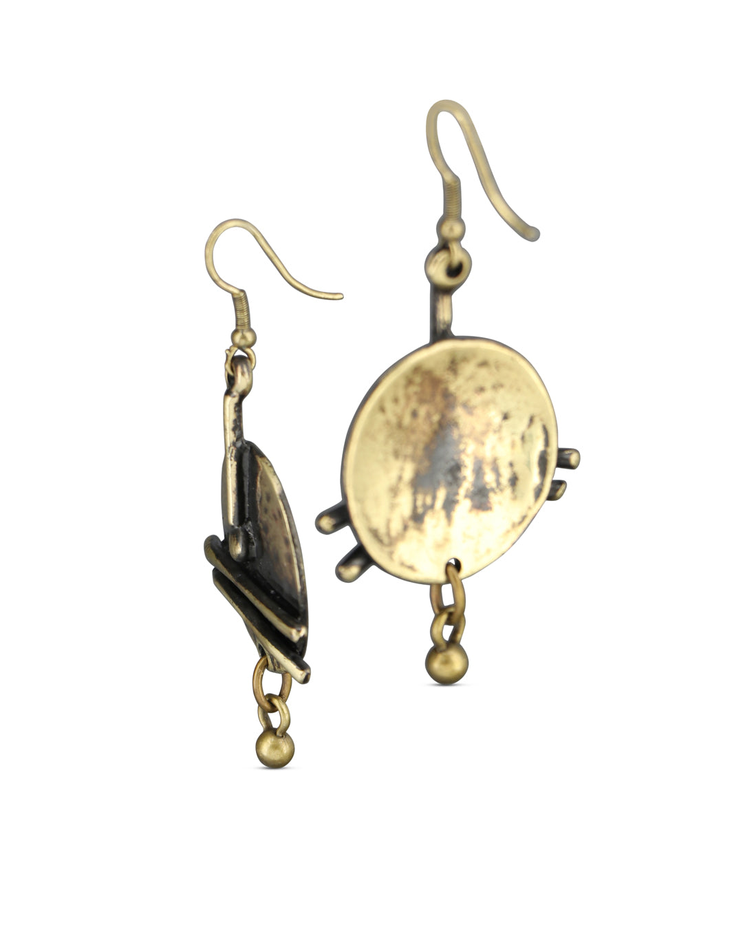 Anatolian Bronze Arc Earrings