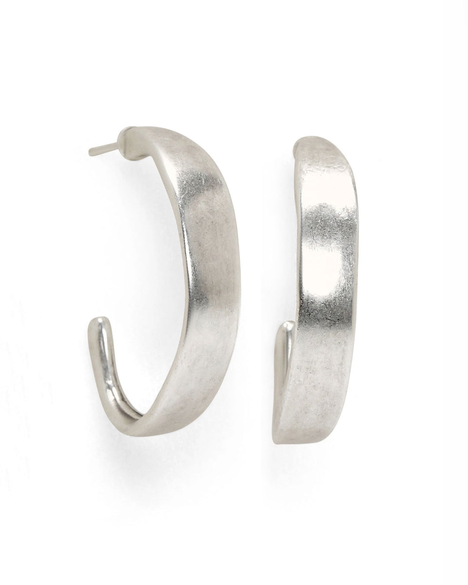 Handcrafted Pewter Hoop Earrings From Turkey Cultural Elements 