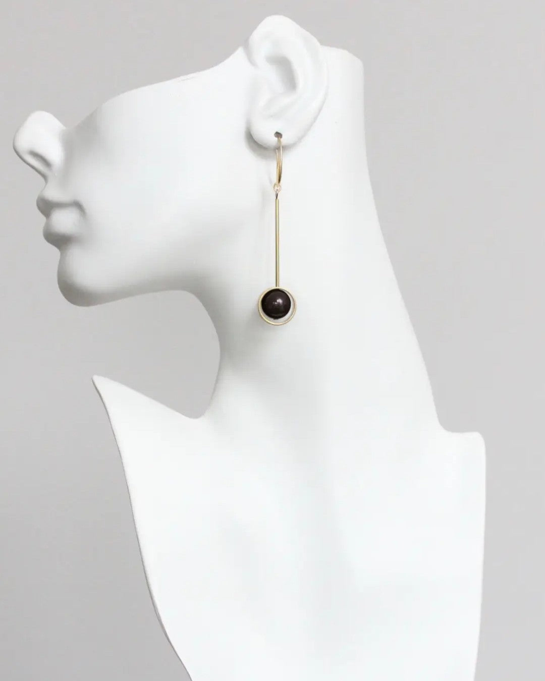 Modern handcrafted earrings in earthy tones
