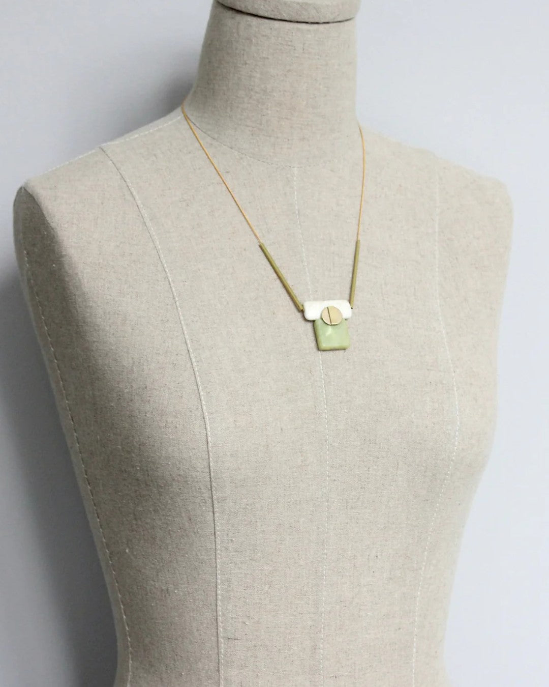 Minimalist artisan necklace made in the USA