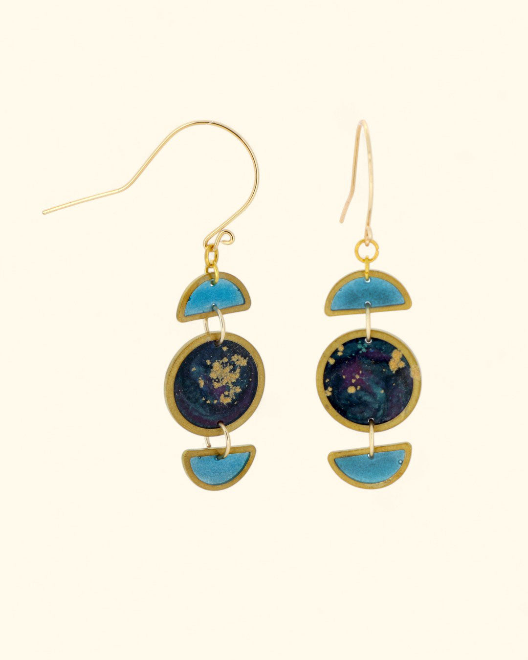 Cosmic Mineral Drop Earrings