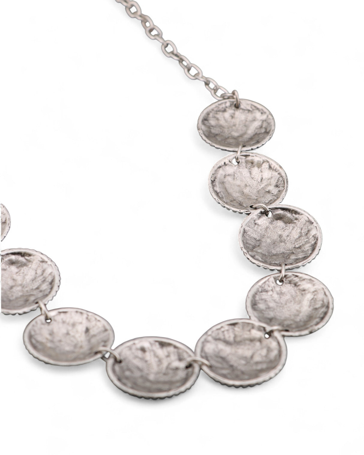 Textured Dome Disc Necklace