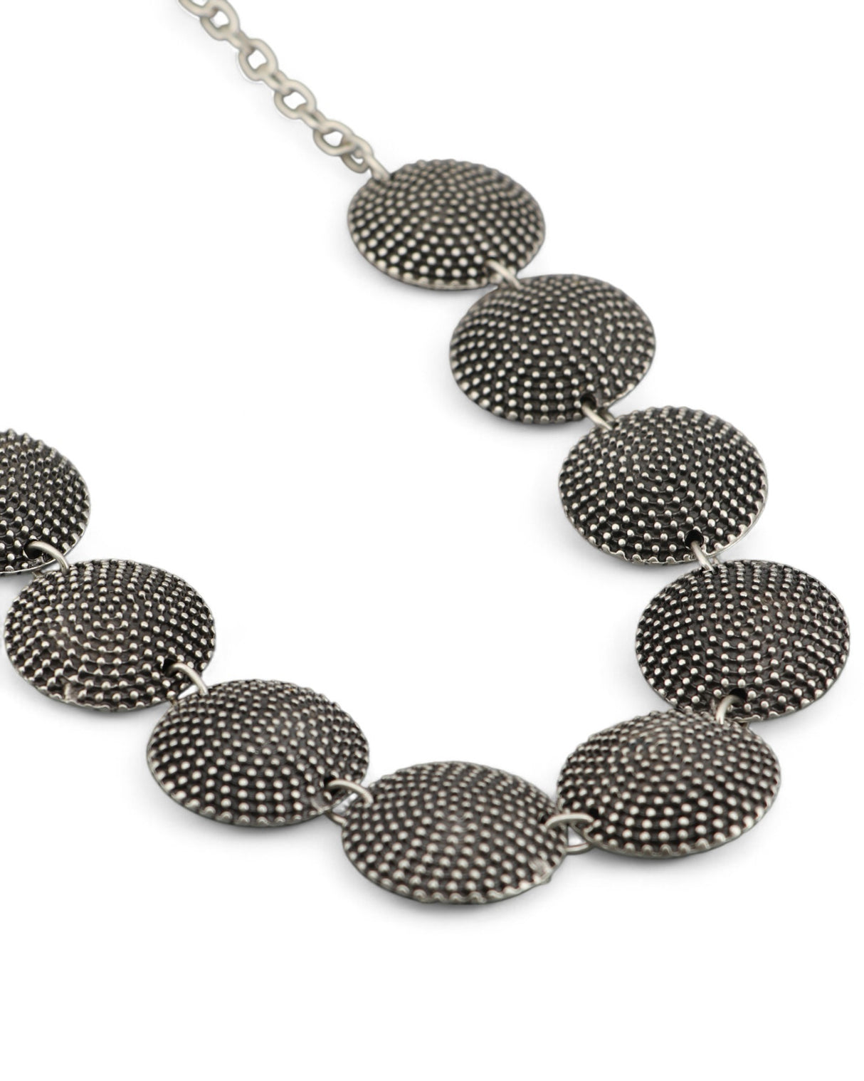 Textured Dome Disc Necklace
