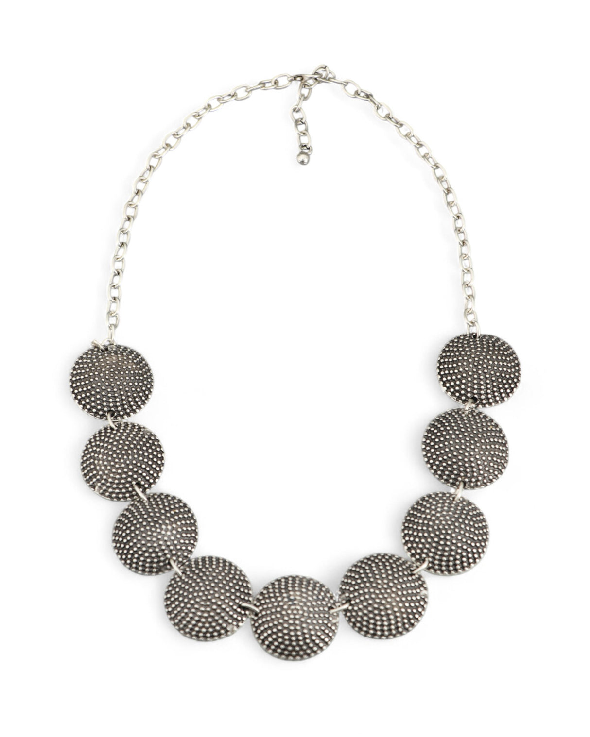 Textured Dome Disc Necklace
