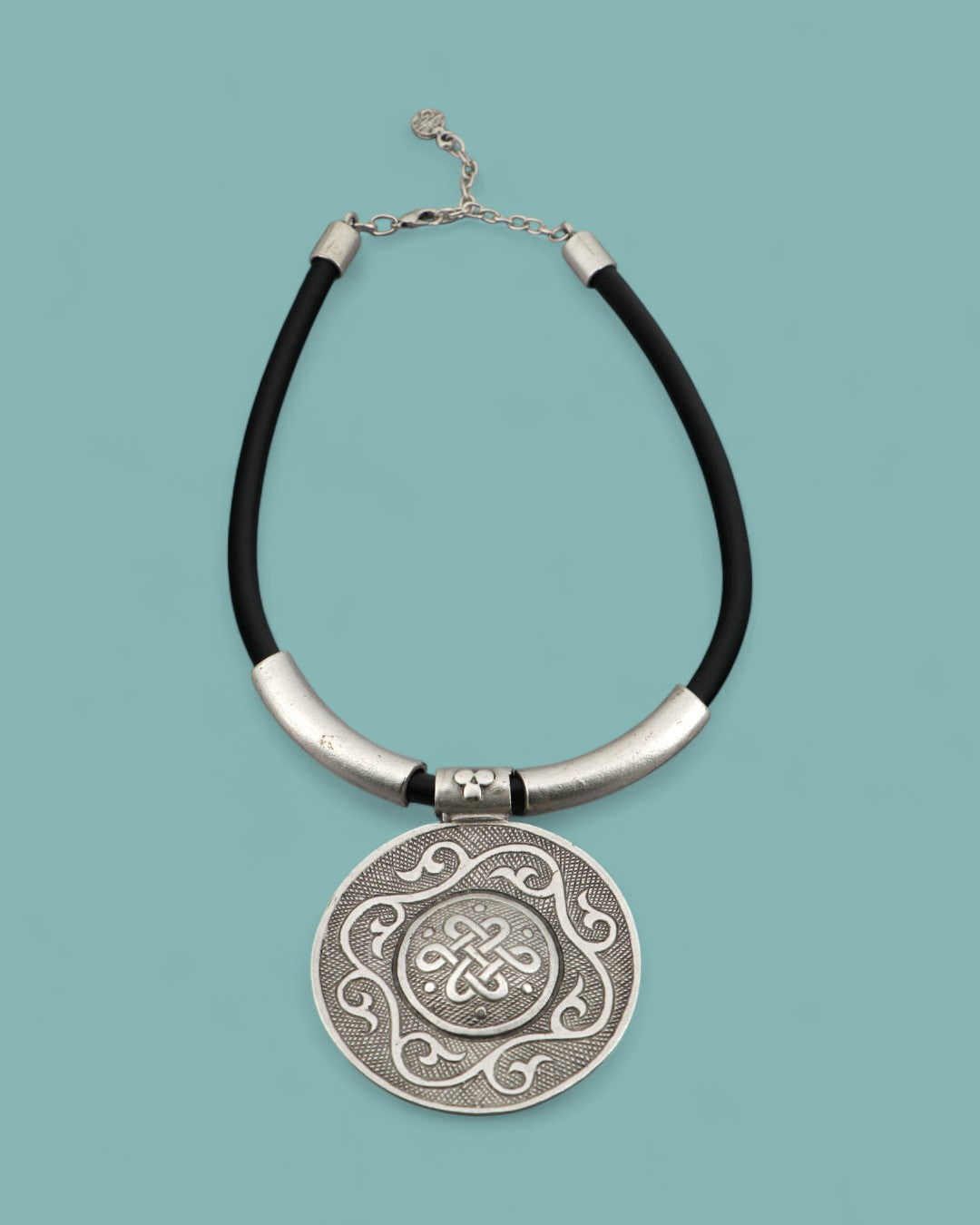 Turkish pewter necklace with Celtic-style knot