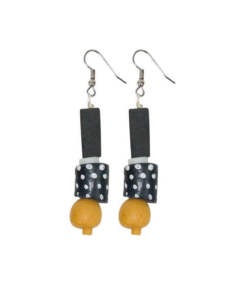Handcrafted recycled glass earrings from Ghana