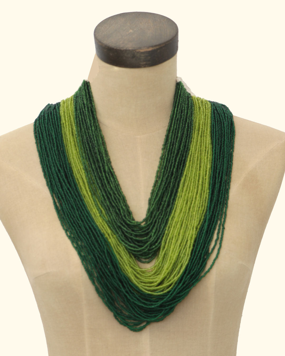 Cascade Green Beaded Statement Necklace