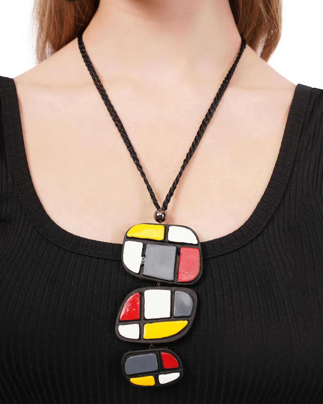 Boho Pastel Clay Necklace