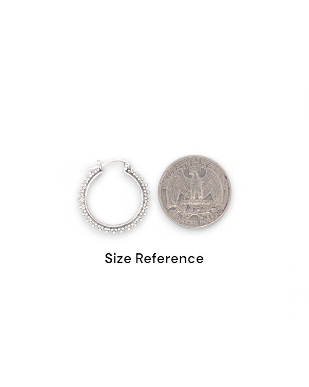 Dainty Beaded Edge Silver Hoops