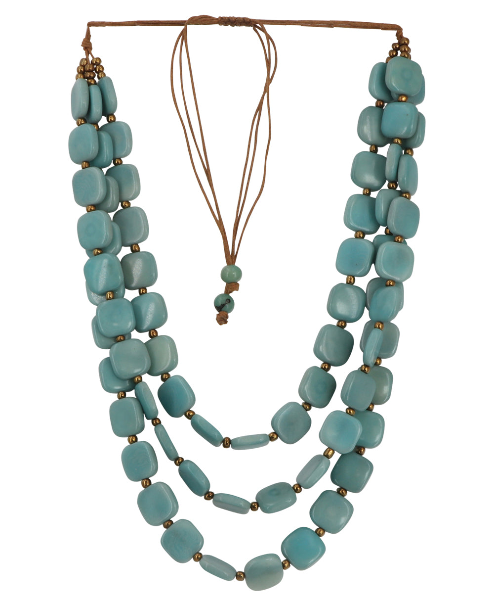 Powder Blue Tagua Necklace