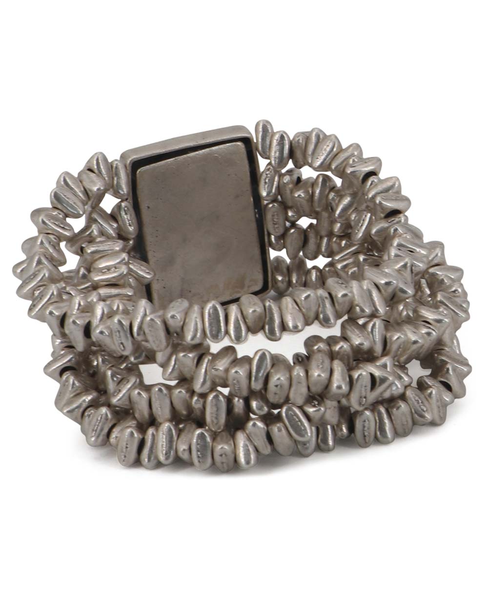 Handmade Pewter Stretch Bracelet from Turkey