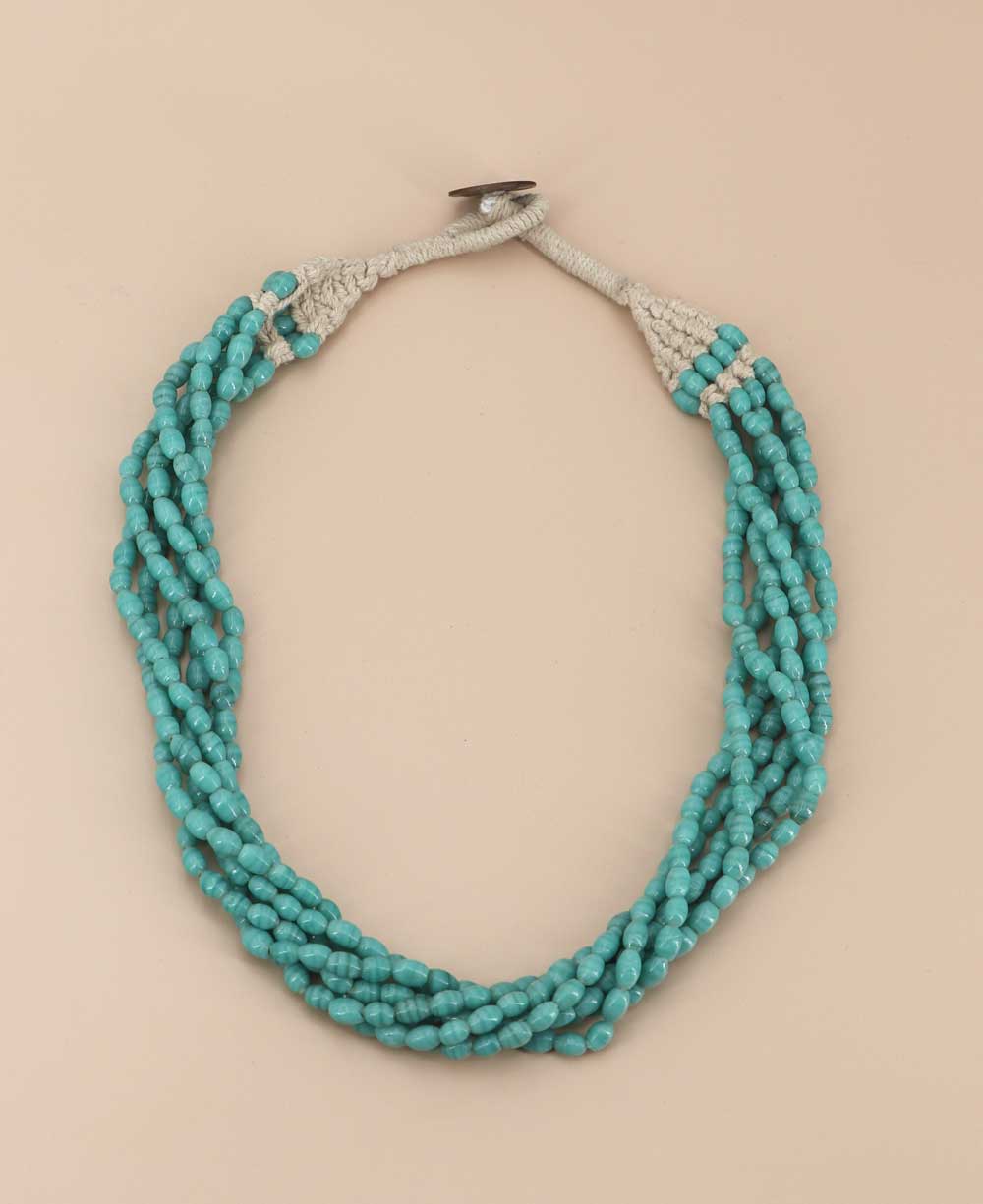 aqua blue collar necklace