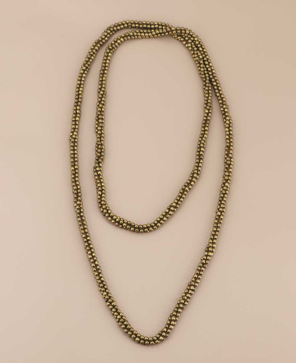 Tibetan craftsmanship in a versatile gold necklace