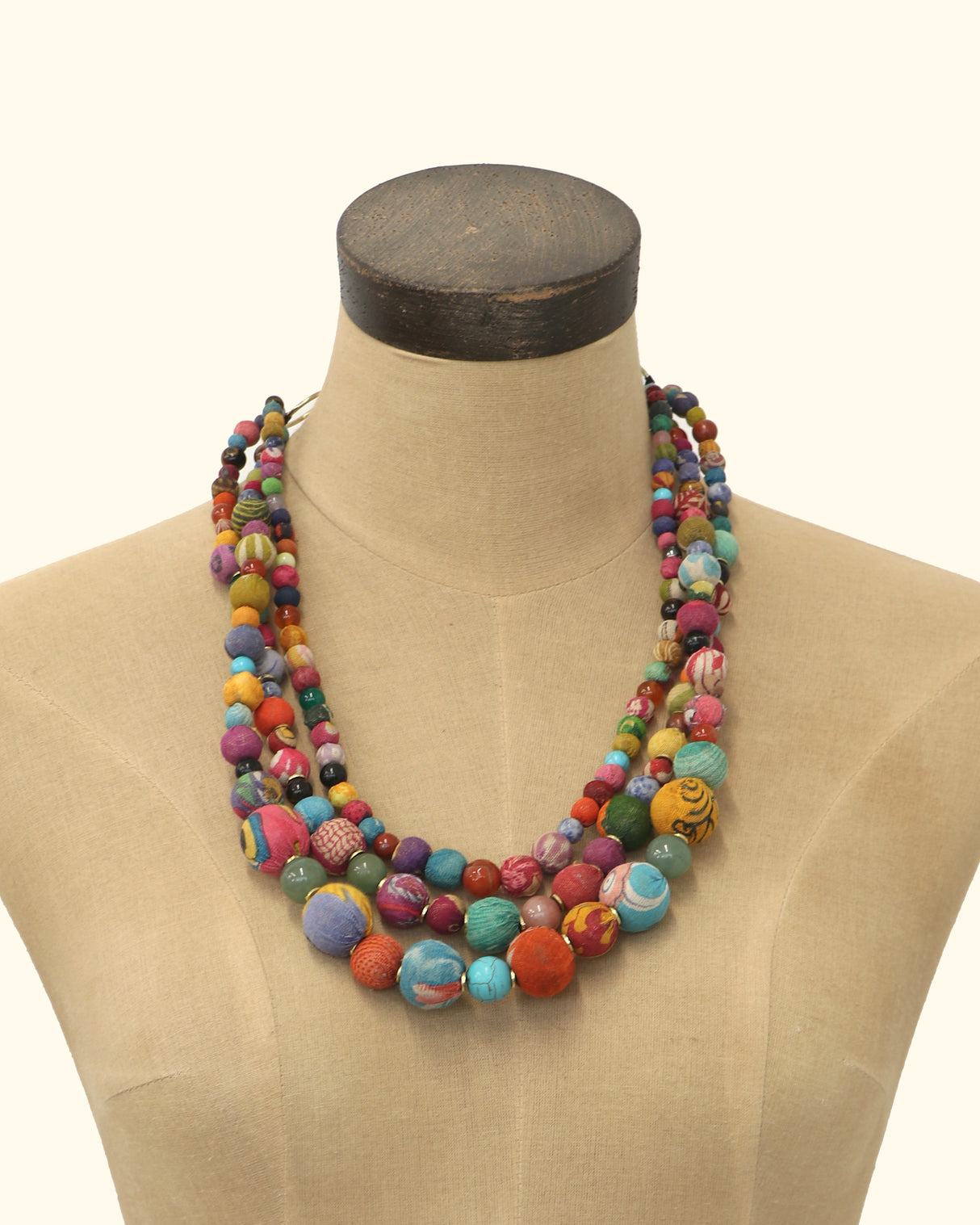 Multicolor Kantha Gemstone Necklace