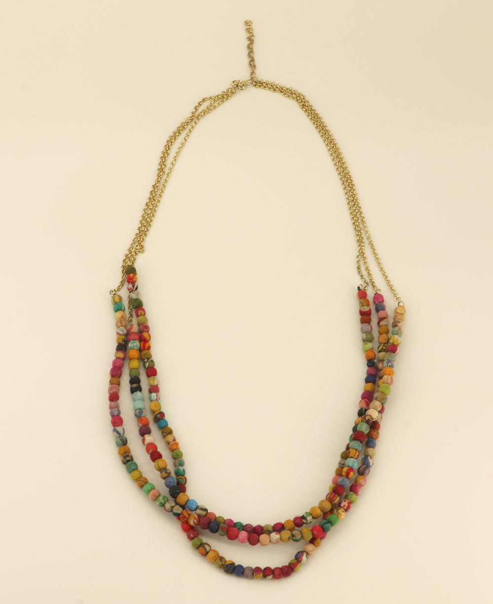 Handmade recycled fabric jewelry