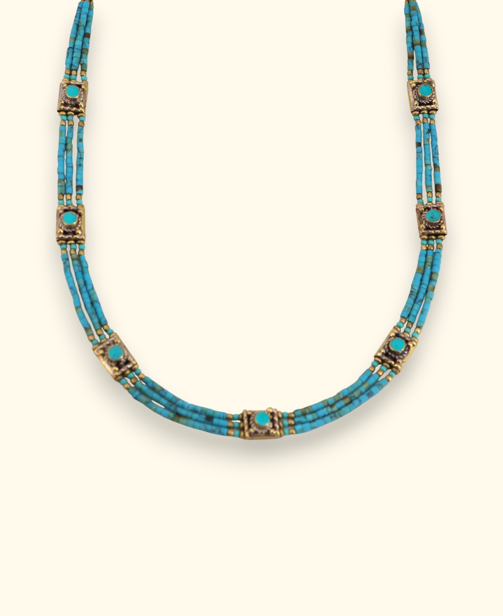 Beaded Tibetan Collar Necklace