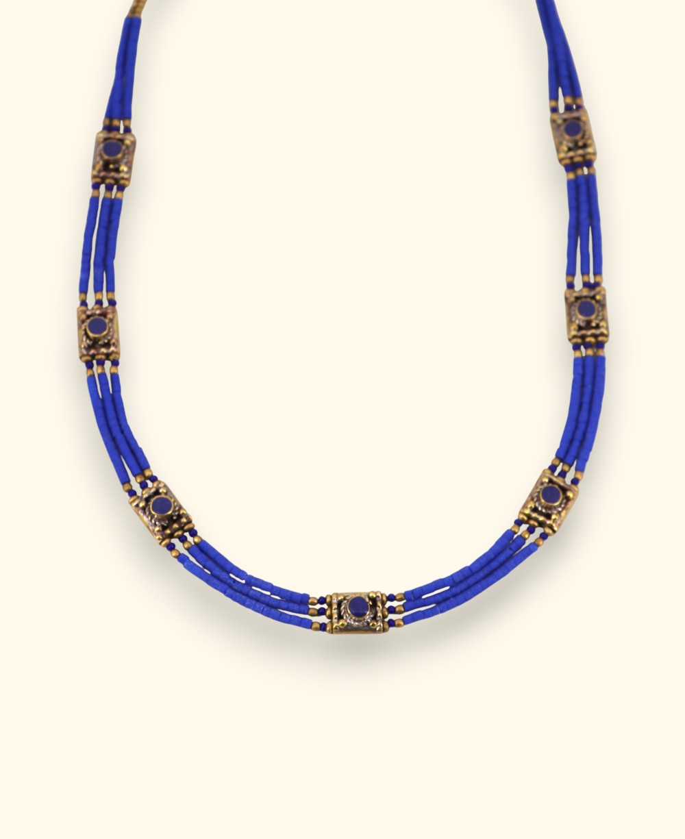 Beaded Tibetan Collar Necklace