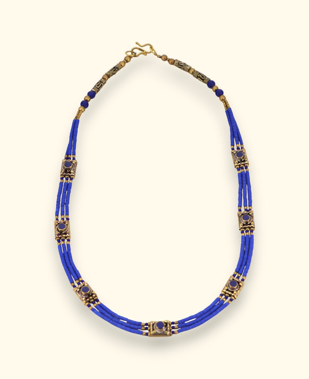 Beaded Tibetan Collar Necklace
