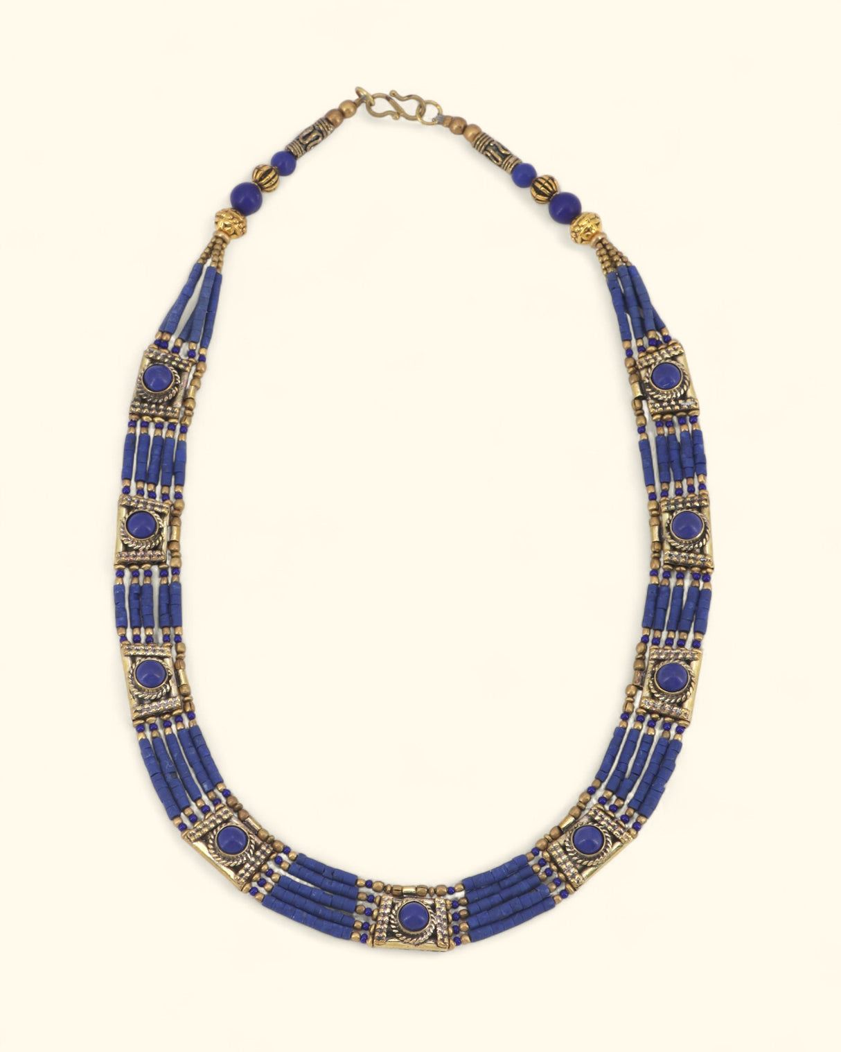 Tibetan Blue Inlay Necklace