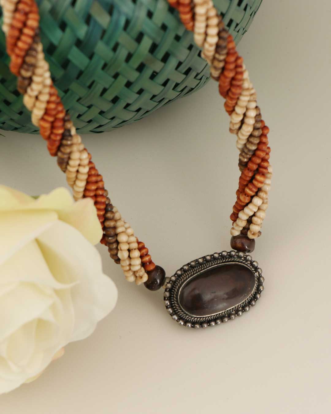 Earth Spiral Medallion Necklace