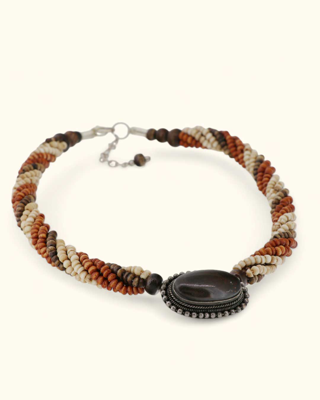 Earth Spiral Medallion Necklace