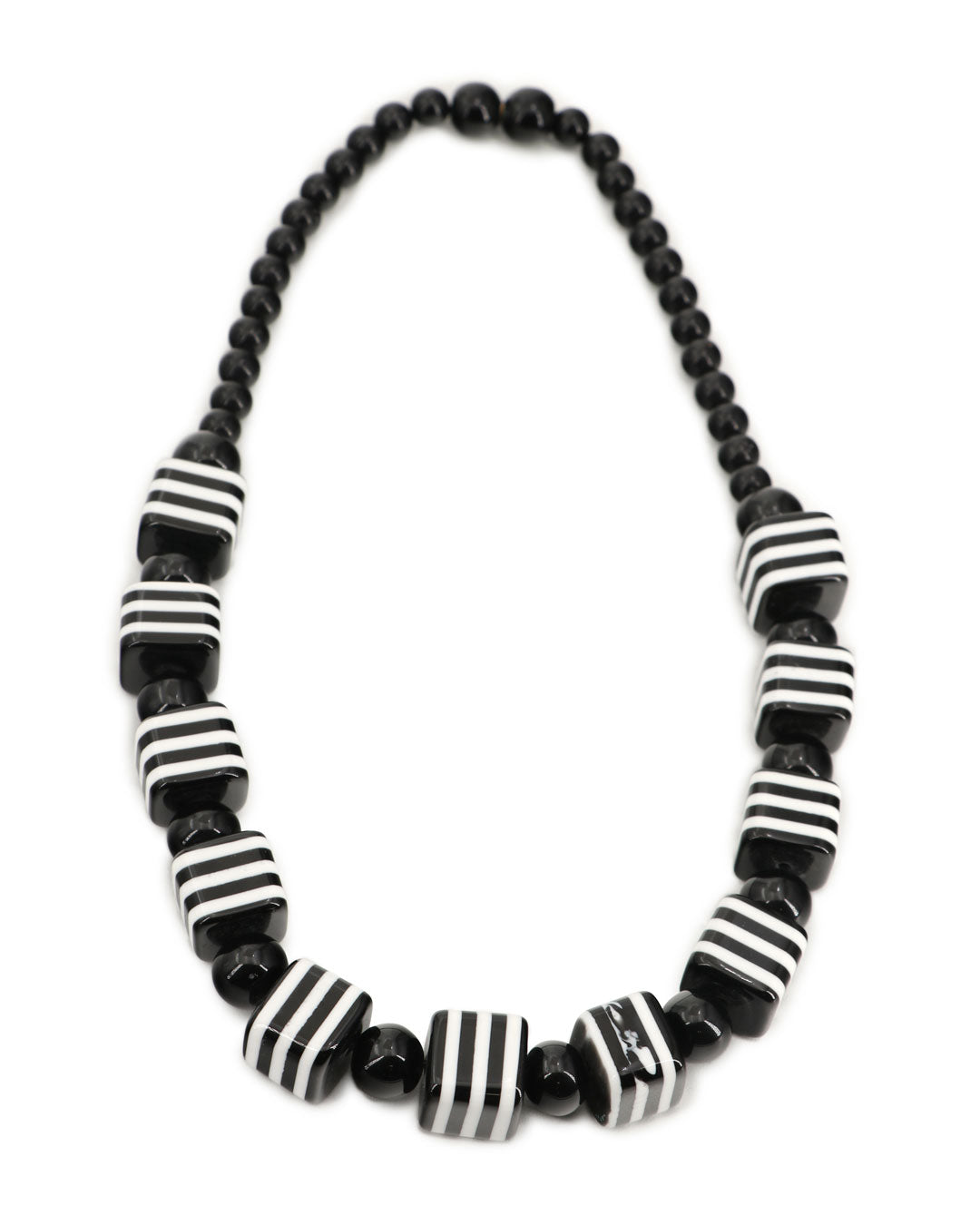Monochrome Resin Bead Necklace