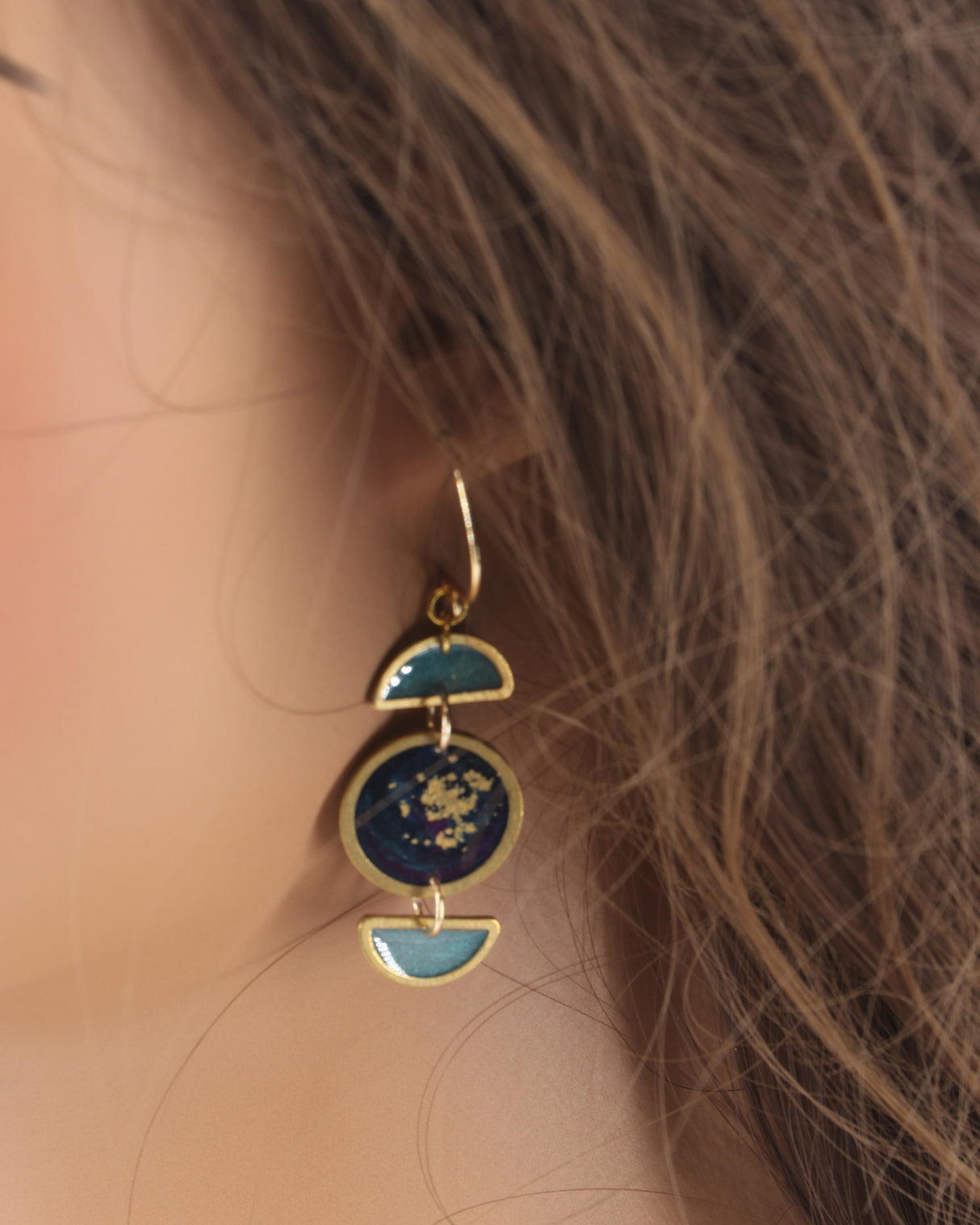 Cosmic Mineral Drop Earrings