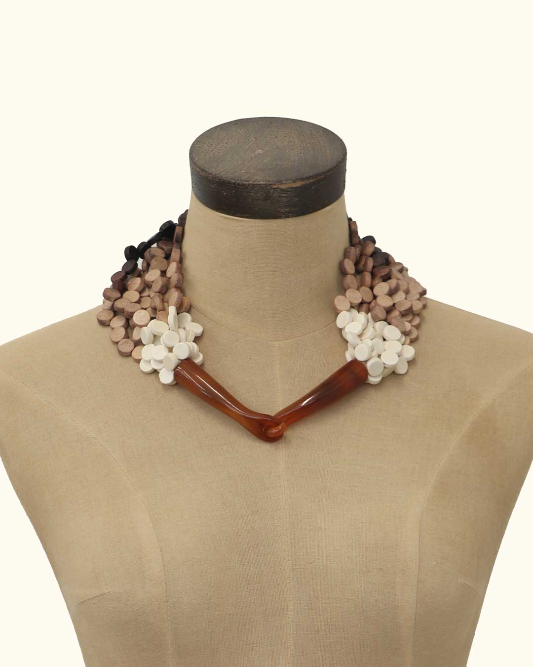 Twisted Multi-Strand Warm Tones Necklace