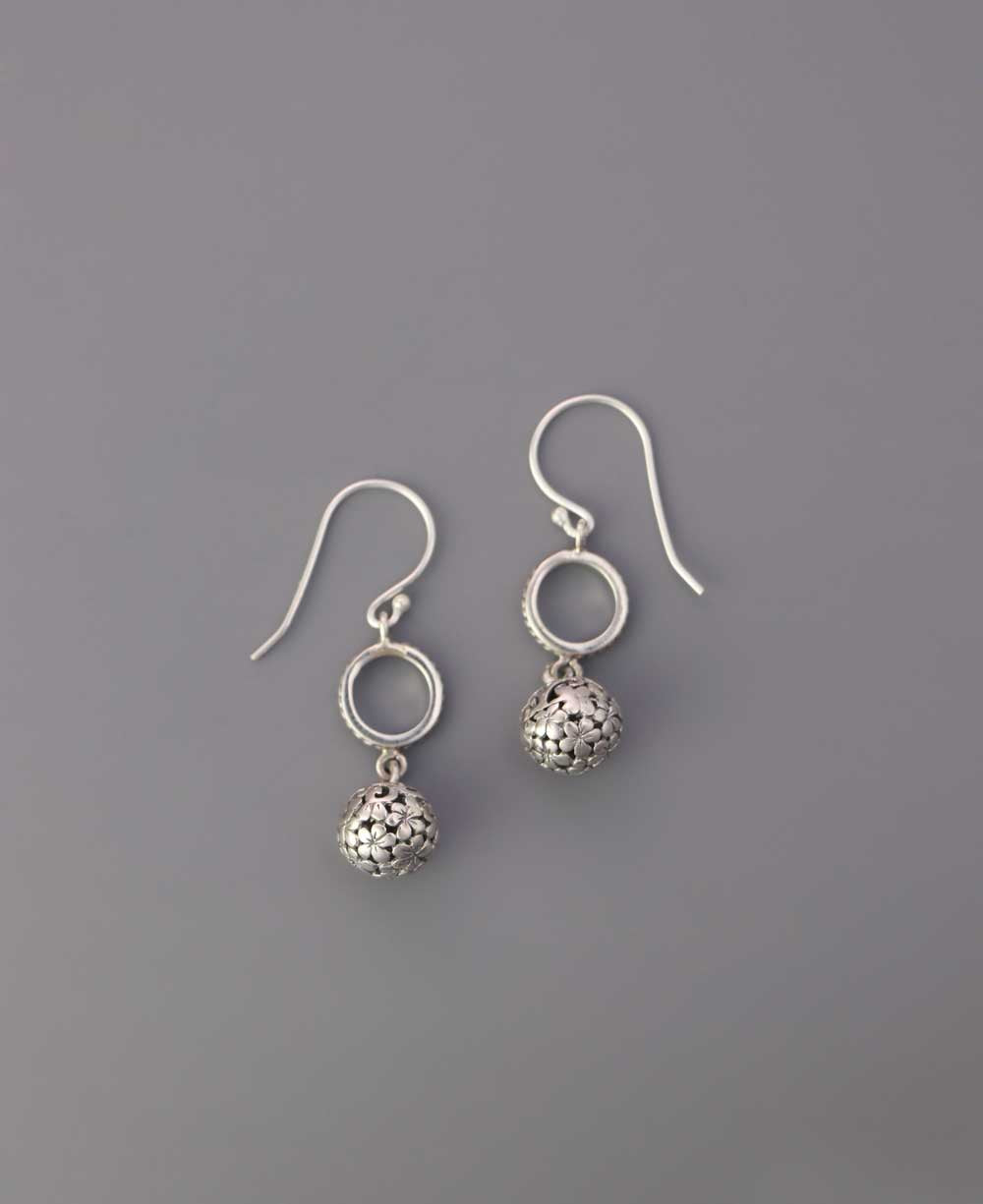 Hand-hammered sterling silver earrings