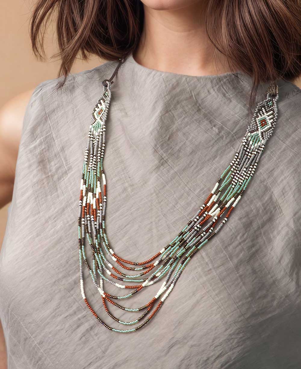 Handmade Guatemalan beaded necklace