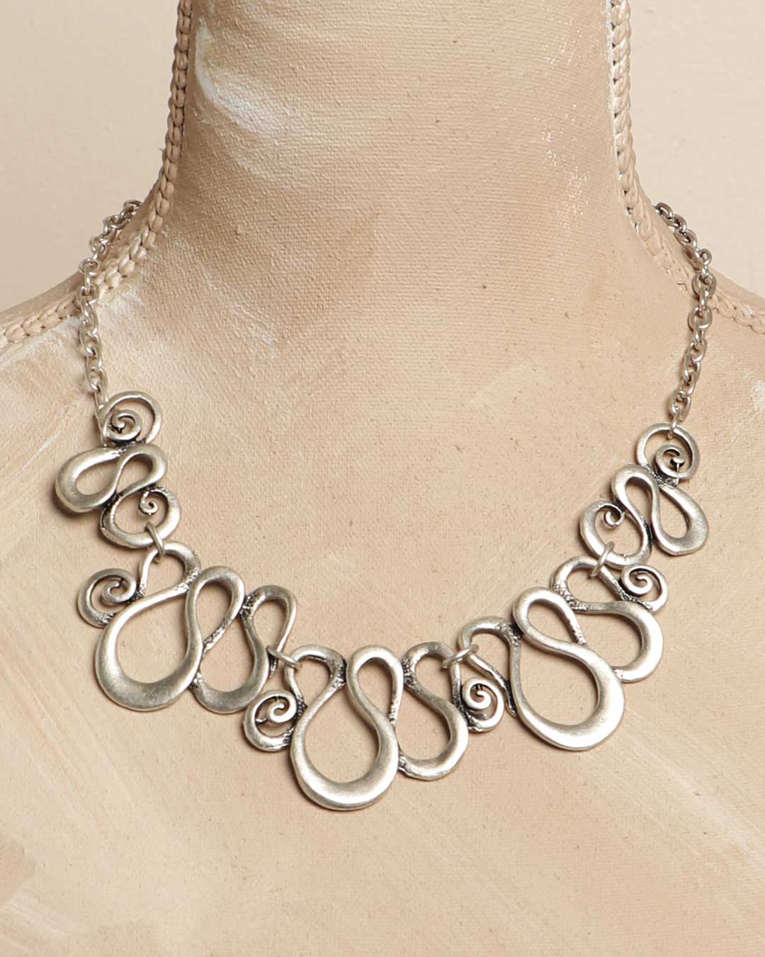 Swirly Curves Organic Necklace