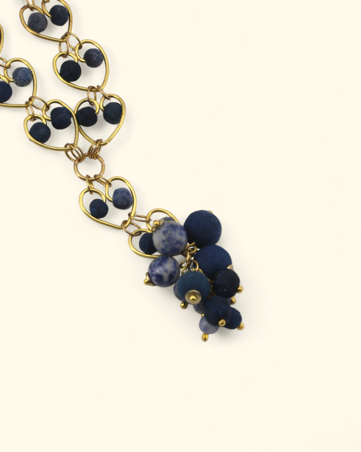 Indigo Heart Link Necklace