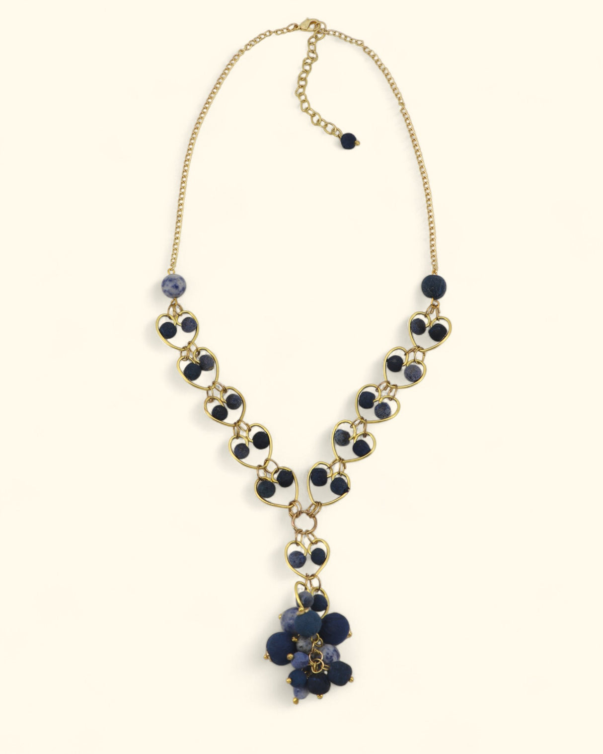 Indigo Heart Link Necklace