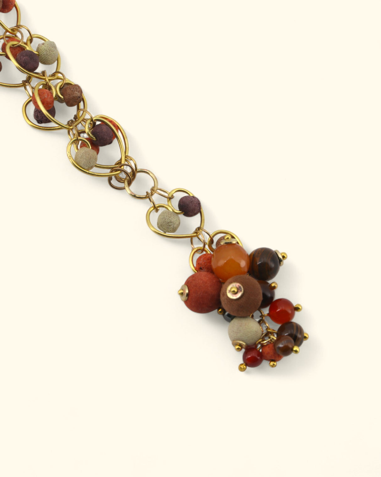 Earthtone Heart Link Necklace